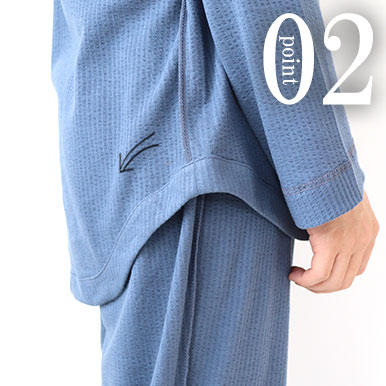 すそのボリュームあるアール部分がおしゃれ度アップ!ルームウェアとしても