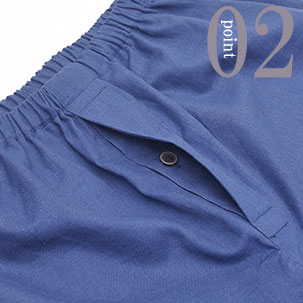 公共の場所にも安心な前立て（社会の窓）つき