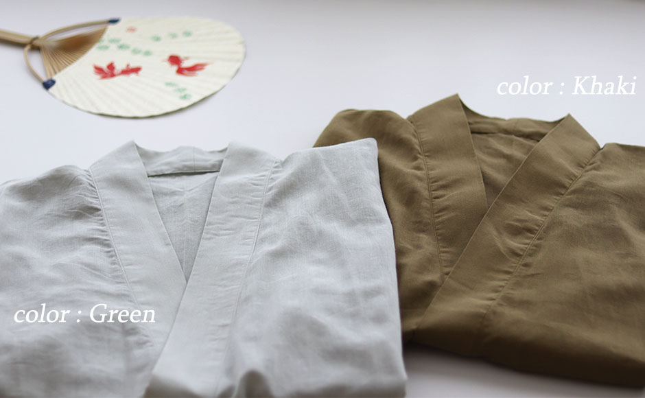 夏の1重ガーゼ甚平