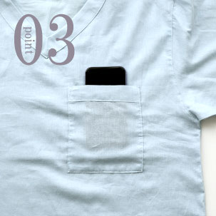 スマホも入るポケットつき