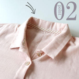 ちらりと覗くおしゃれなテープのワンポイント（全色同色）