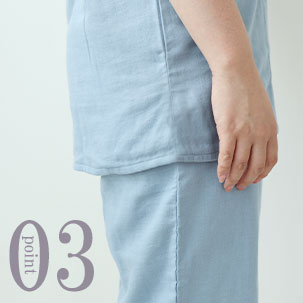 お尻が少し隠れる後ろすそ丈