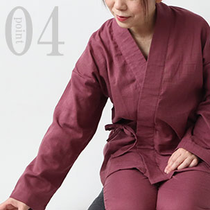 動きやすいゆとりのあるサイズ感