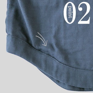 すそのボリュームあるアール部分がおしゃれ度アップ!部屋着としても