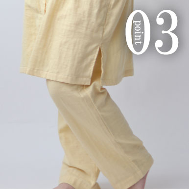 スリット13cm入ってチュニック丈でも動きやすい