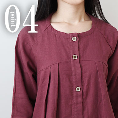 タックの数を減らし、インタックにすることですっきり見せ