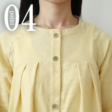 タックの数を減らし、インタックにすることですっきり見せ