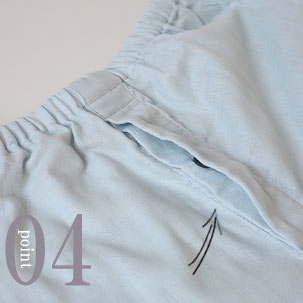 公共の場所にも安心な前立て（社会の窓）つき