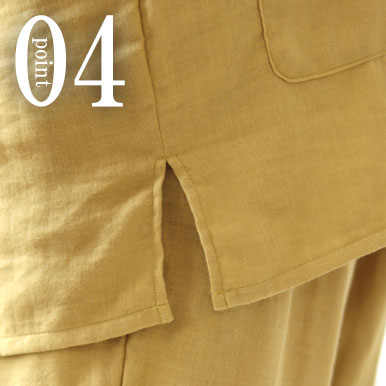 両サイドに8cmのスリットつきで眠りやすく、動きやすい