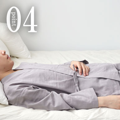 ゆとりのあるサイズ感でぐっすり