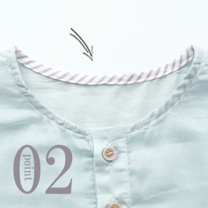 首元はおしゃれなテープ付き(全色同色)