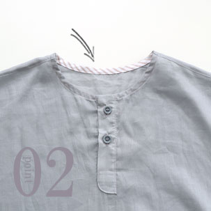 首元はおしゃれなテープ付き(全色同色)