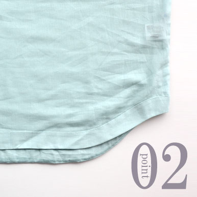 すそのボリュームあるアール部分がおしゃれ度アップ！ルームウェアとしても