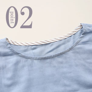 80オーガニック超長綿ダブルガーゼワンピースのデザイン2