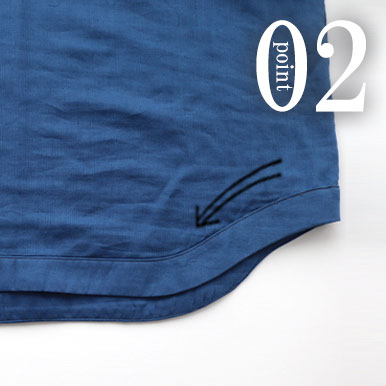 すそのボリュームあるアール部分がおしゃれ度アップ！