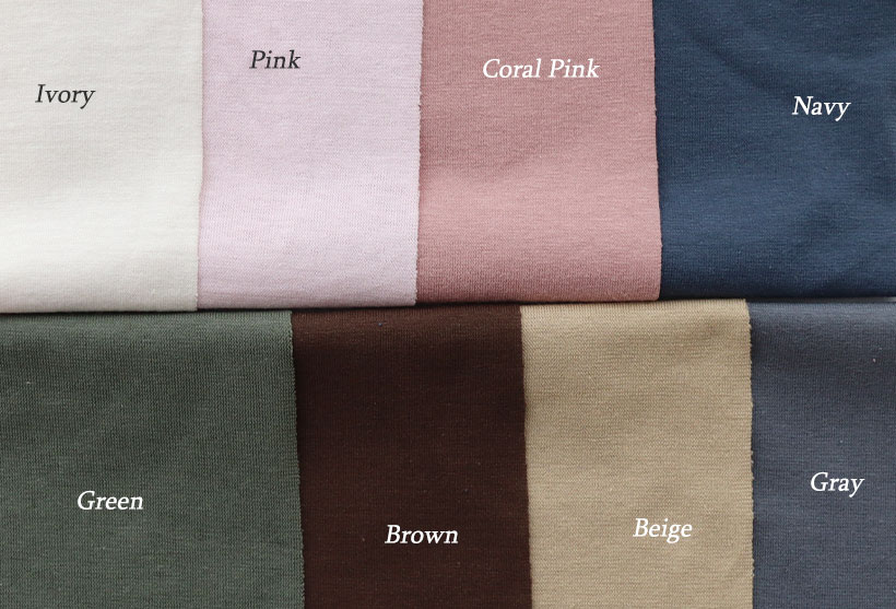 カラーバリエーション。豊富な8色