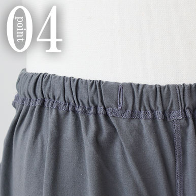 ゴム取り替え口は表にだして肌にあたらない