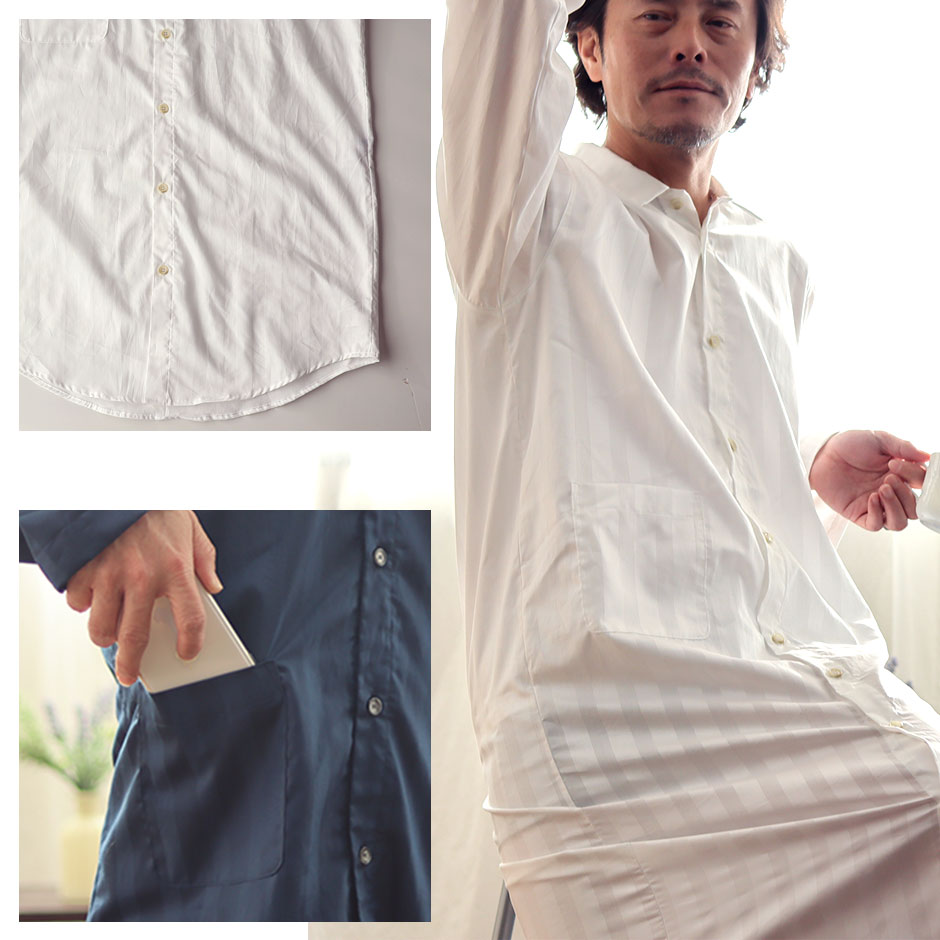 あのホテルに常備されているサテンストライプのスリーパーをぜひ、ご家庭でも。