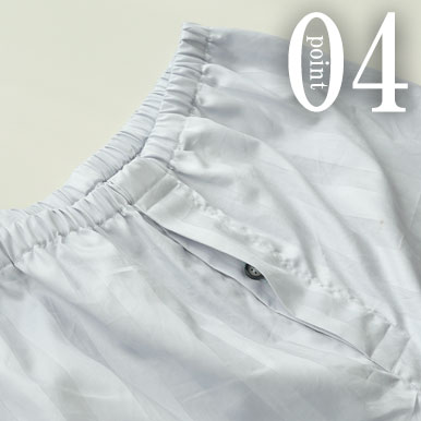 公共の場所にも安心な前立て（社会の窓）つき