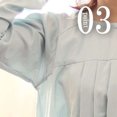 ラグラン袖で肩周りもゆったり寝返りもしやすい