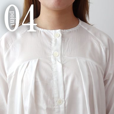 タックの数を減らし、インタックにすることですっきり見せ