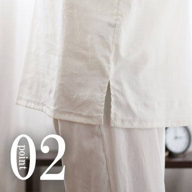 お尻が少し隠れる後ろすそ丈