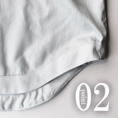 すそのボリュームあるアール部分がおしゃれ度アップ!部屋着としても