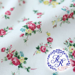 花柄ダブルガーゼ（ロイヤルローズ）