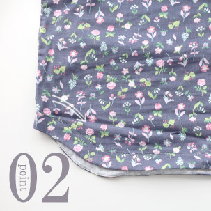 すそのボリュームあるアール部分がおしゃれ度アップ！部屋着としても