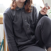 両面パイルニット襟ありパジャマ