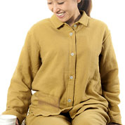 3重ガーゼ前開き襟ありパジャマ