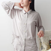 シルクニットスモールカラーパジャマ