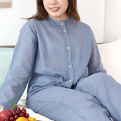 1重ガーゼノーカラーパジャマ