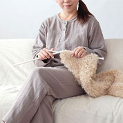 3重ガーゼヘンリーネックパジャマ