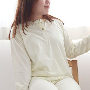 天竺ニットヘンリーネックパジャマ