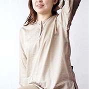 スーピマ超長綿ヘンリーネックパジャマ