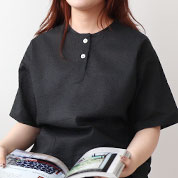 エアリーリップルヘンリーネック短パンパジャマ