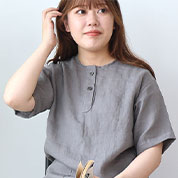 フランスリネンヘンリーネックパジャマ