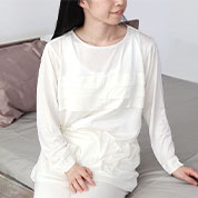 シルクニット3段タックパジャマ