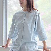 1重ガーゼ七分袖丈パジャマ