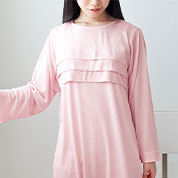 シルクニット3段タックワンピース