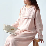 ダブルガーゼ3段タックワンピース