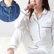 スーピマ超長綿パイピングパジャマ