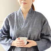 近江ちぢみ長袖作務衣