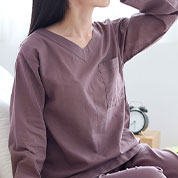 1重ガーゼVネックかぶりパジャマ