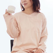 スーピマ超長綿Vネックかぶりパジャマ