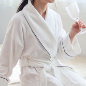 両面パイルニットバスローブ