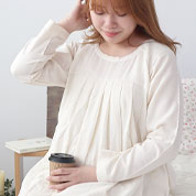 ダブルガーゼ3段タックワンピース