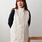 花柄ダブルガーゼベスト