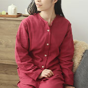 3重ガーゼ敏感肌襟なしパジャマ